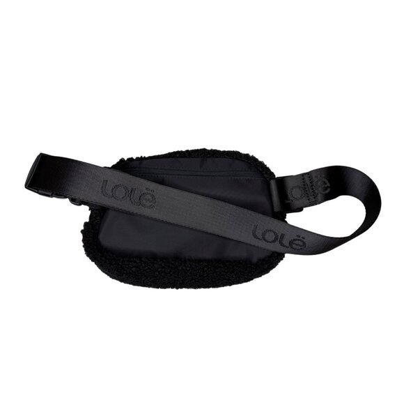 Lole Black  Sherpa Belt Bag With Adjustable Strap Crossbody - Picture 3 of 4